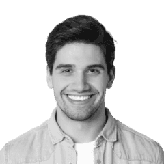 A mockup of a UI element showing a trigger setting 'When this happen' with a lightning bolt icon.